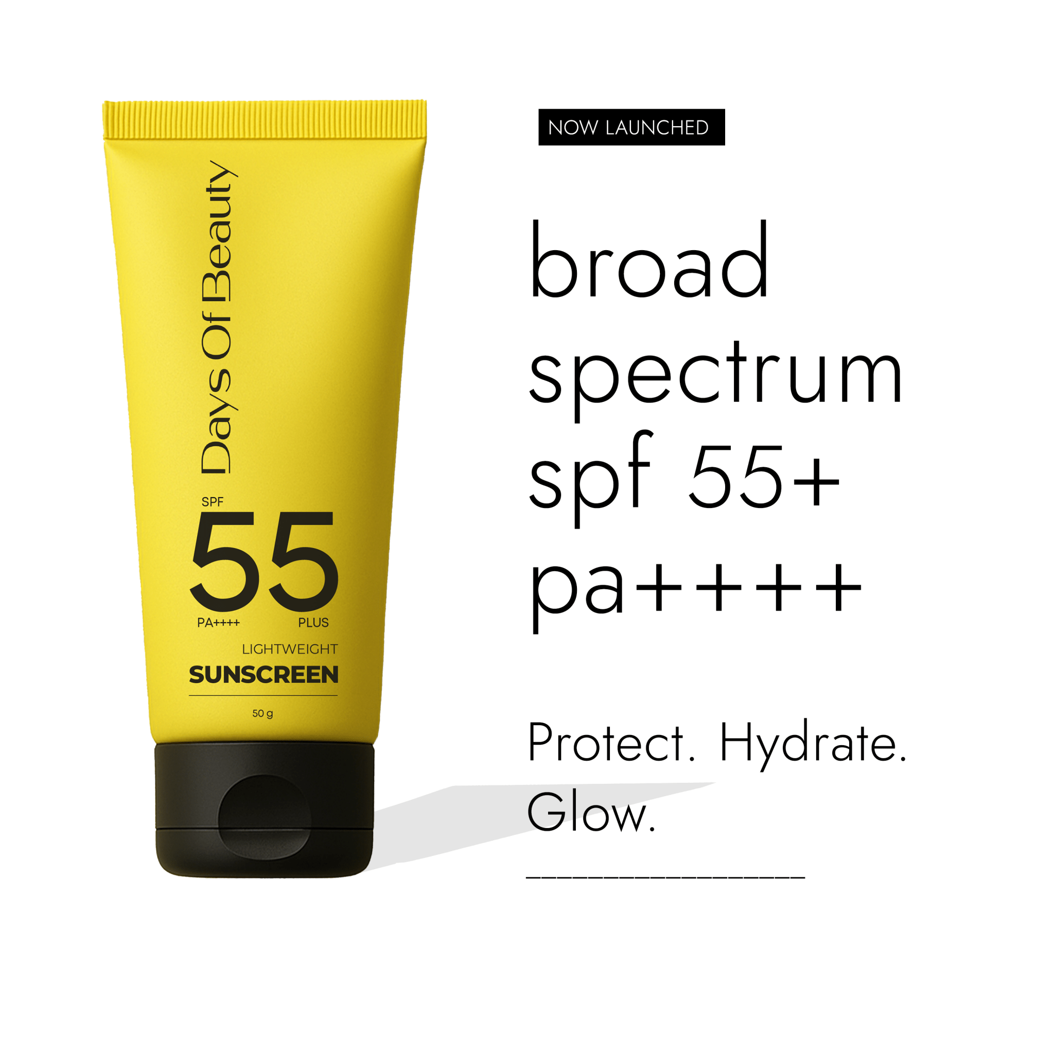 SPF 55+ PA++++ Lightweight Sunscreen - Days of Beauty