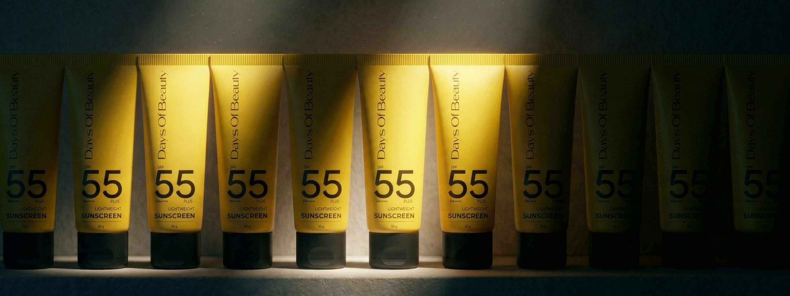Days of Beauty SPF 55+ Hybrid Sunscreen for Oily Skin - 50g Yellow Tube