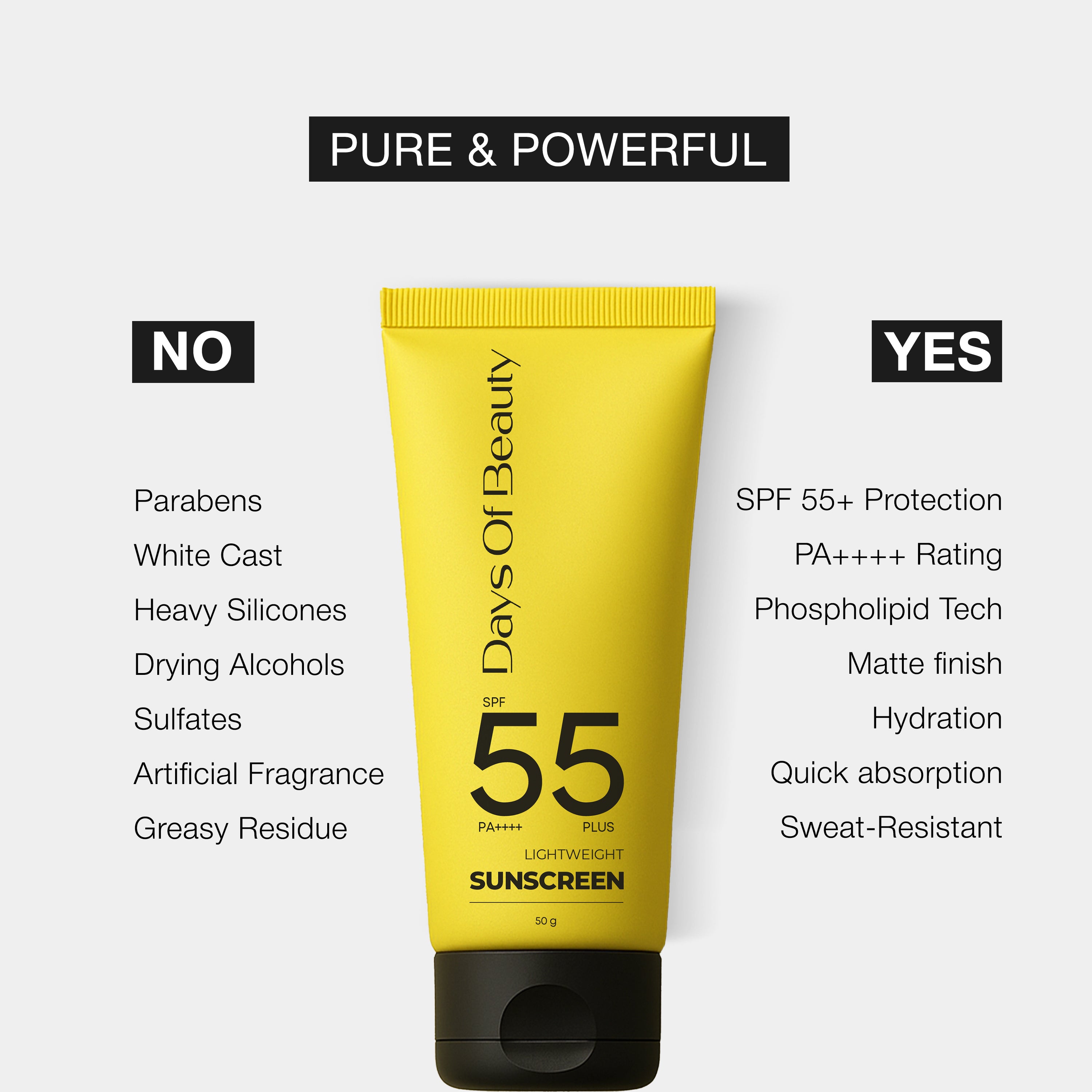 Comparison showing vegan and paraben free sunscreen benefits versus chemical irritants.